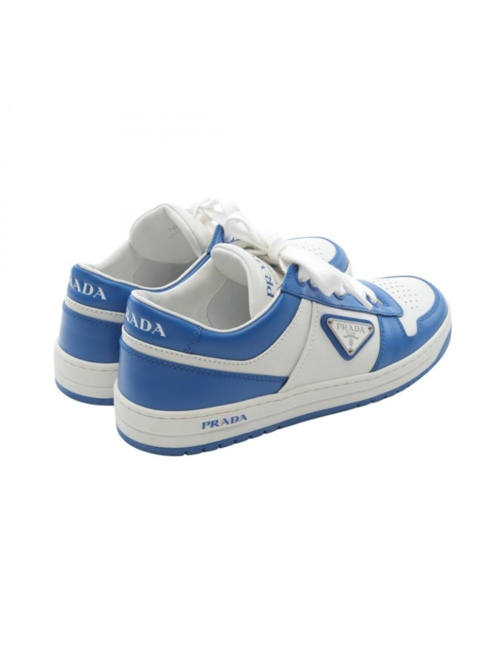 Prada Lada Sneakers Downtown Blue White Leather - Picture 2 of 9